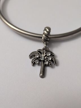 Silver Palm Tree Charm